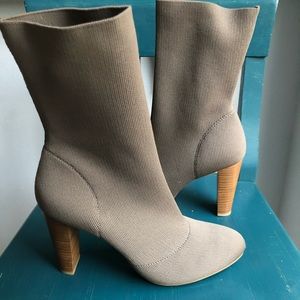 Sock Boot with Wooden Heel